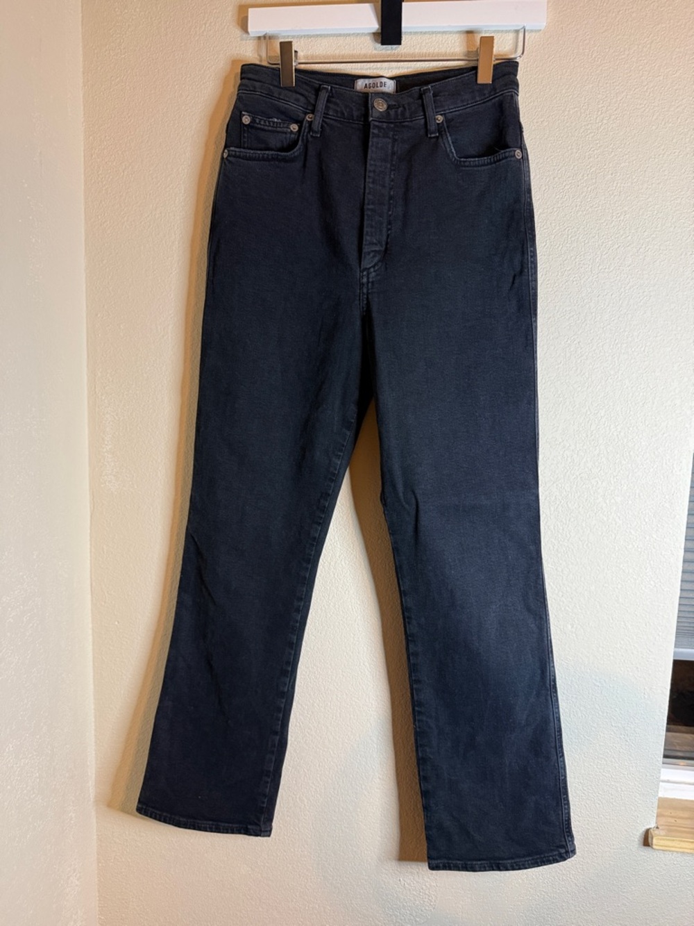 Agolde- Straight Jeans in Black Denim